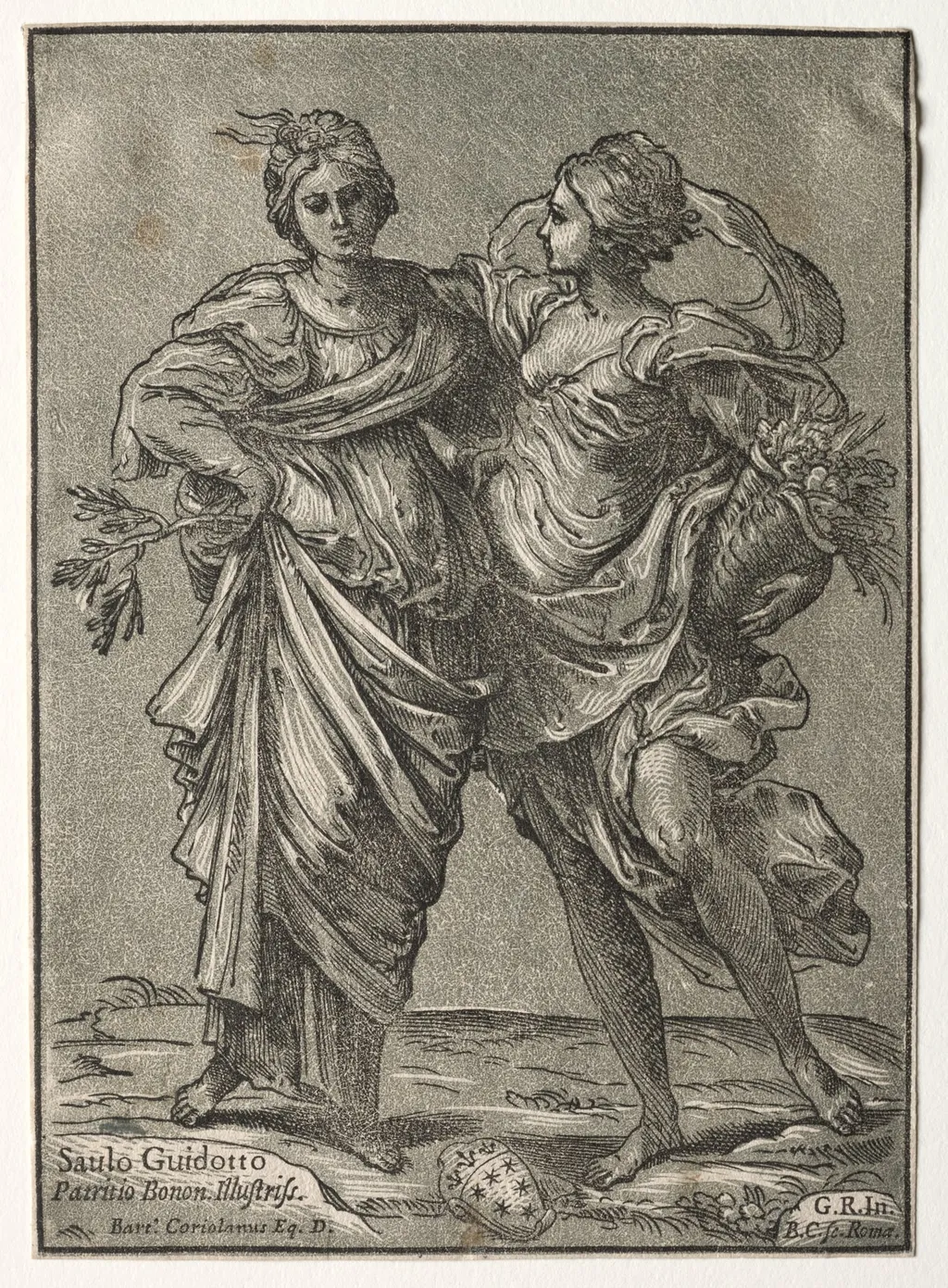 Alliance of Peace and Abundance, by Bartolommeo Coriolano, 1642