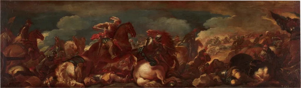 Batalla de San Quintín, oil, 1700