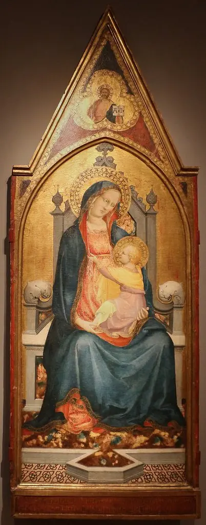 madonna col bambino in trono, by Battista di Biagio Sanguigni