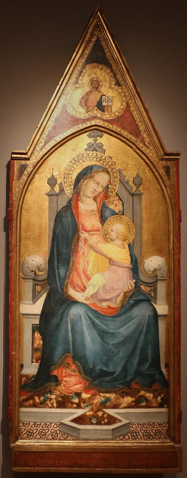 madonna col bambino in trono
