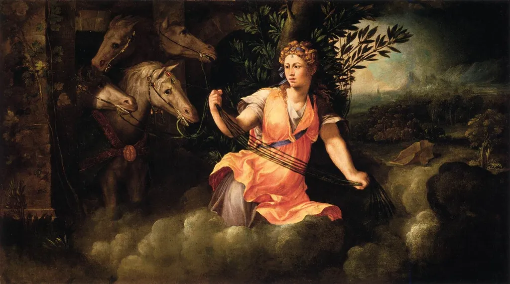 Allegory of Dawn, by Battista Dossi, oil, 1544
