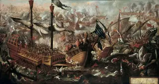Battle of Lepanto in 1571