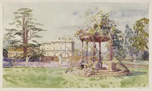 Cannons Park, Edgware; from the Tennis Courts, by Bayes