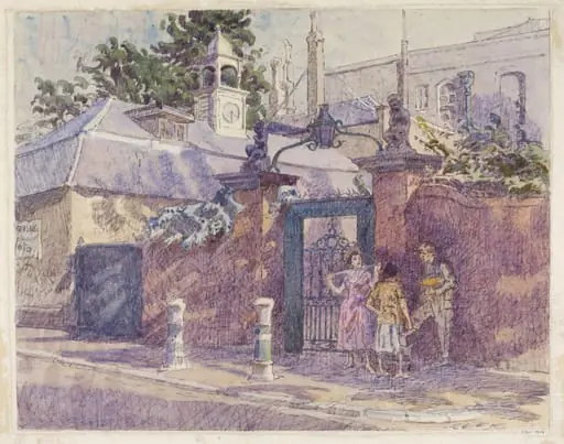 Entrance to Cannon Hall, Squire's Mount, Hampstead, by Bayes