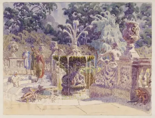 Fountain in Kensington Gardens, by Bayes