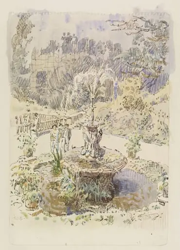 Fountain on the Terrace, Richmond, by Bayes