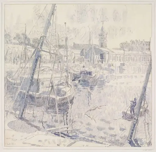 London Dock, Wapping, by Bayes