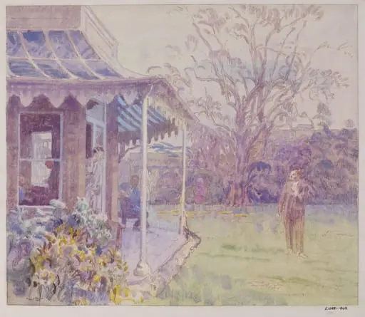 Porch of the Senior Common-room, Reading University, by Bayes
