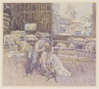 Sheep Shearing at Garrett's Farm, Bocking, by Bayes