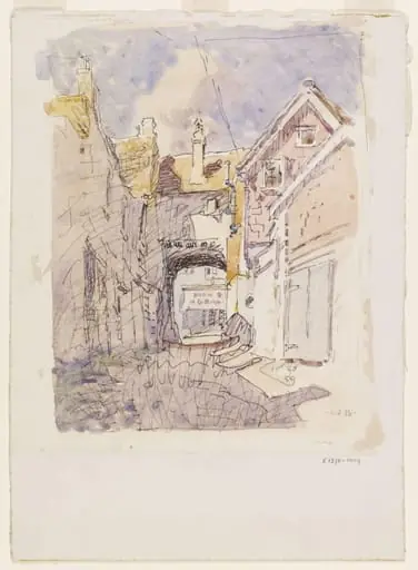 Yard off the Main Street, Halstead, Essex, by Bayes