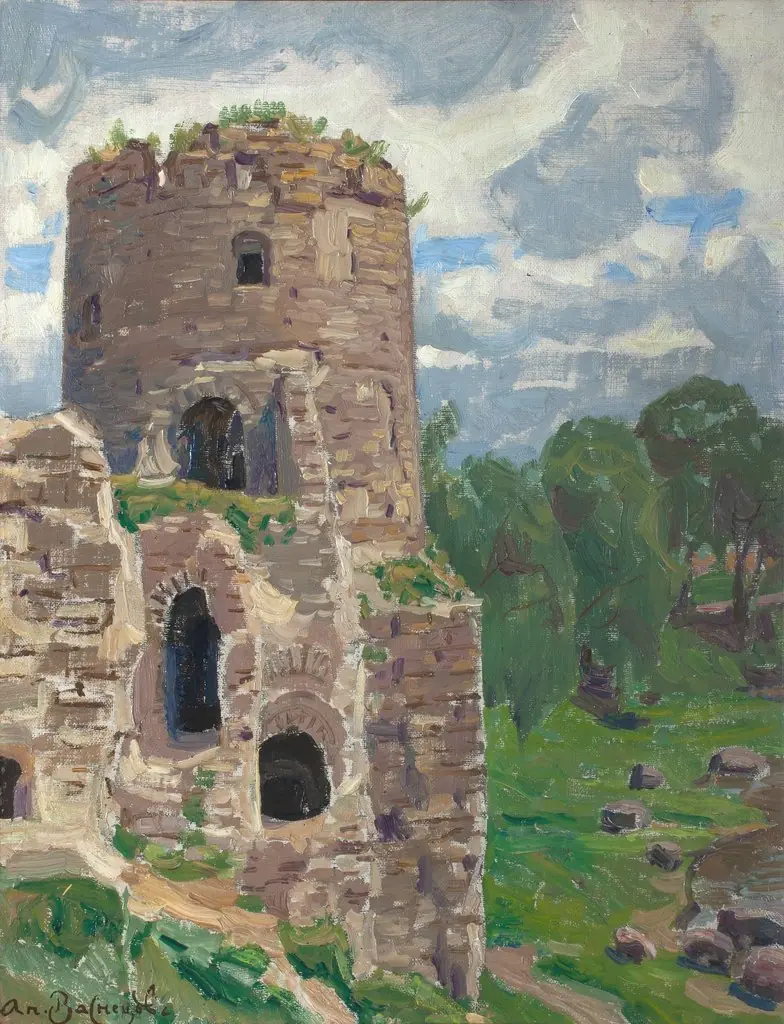 Gremyachaya tower, by Apollinary Vasnetsov, unspecified, 1908