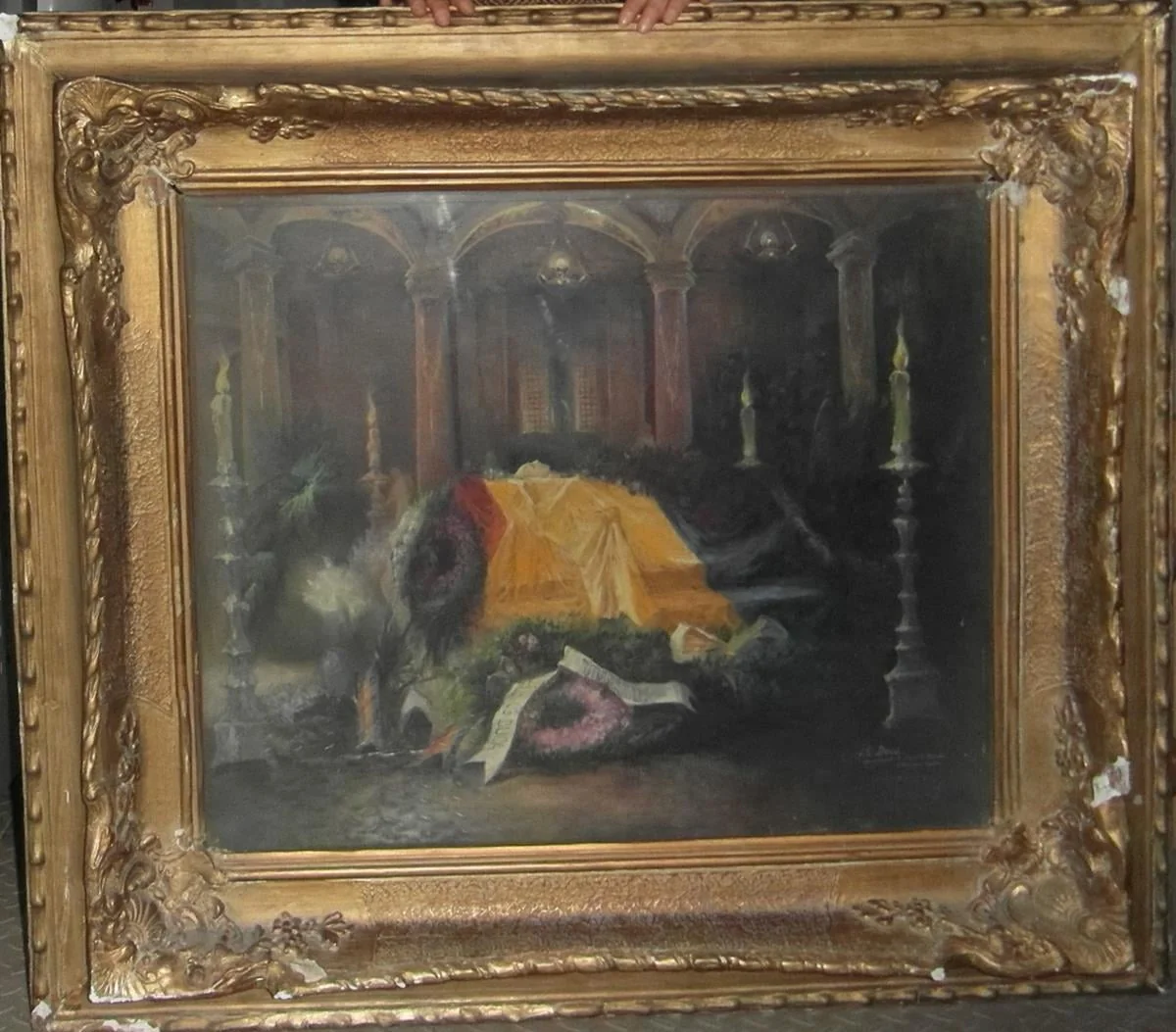 I.G. Duca pe catafalc la Ateneul Român – 1 ianuarie 1934, detail