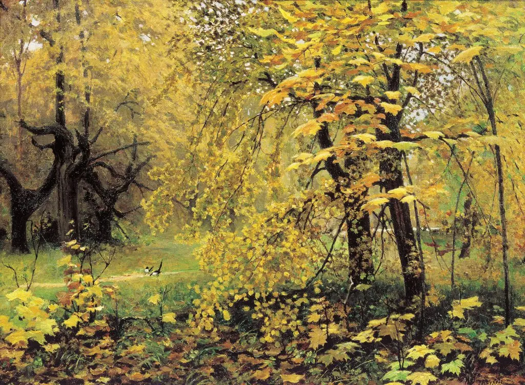 Golden Autumn, by Ilya Ostroukhov, oil, 1894