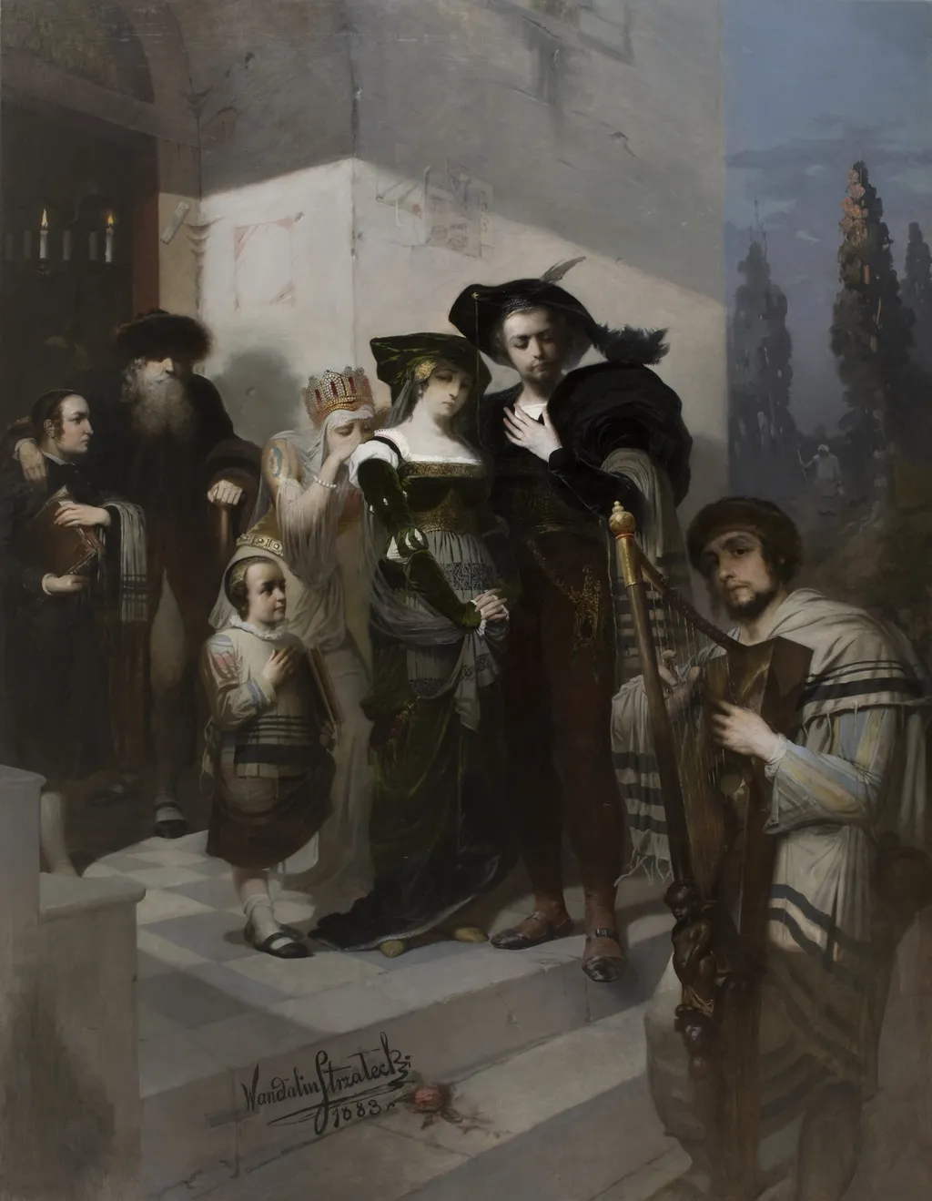 Song about the Destruction of Jerusalem, by Wandalin Strzałecki, oil, 1892