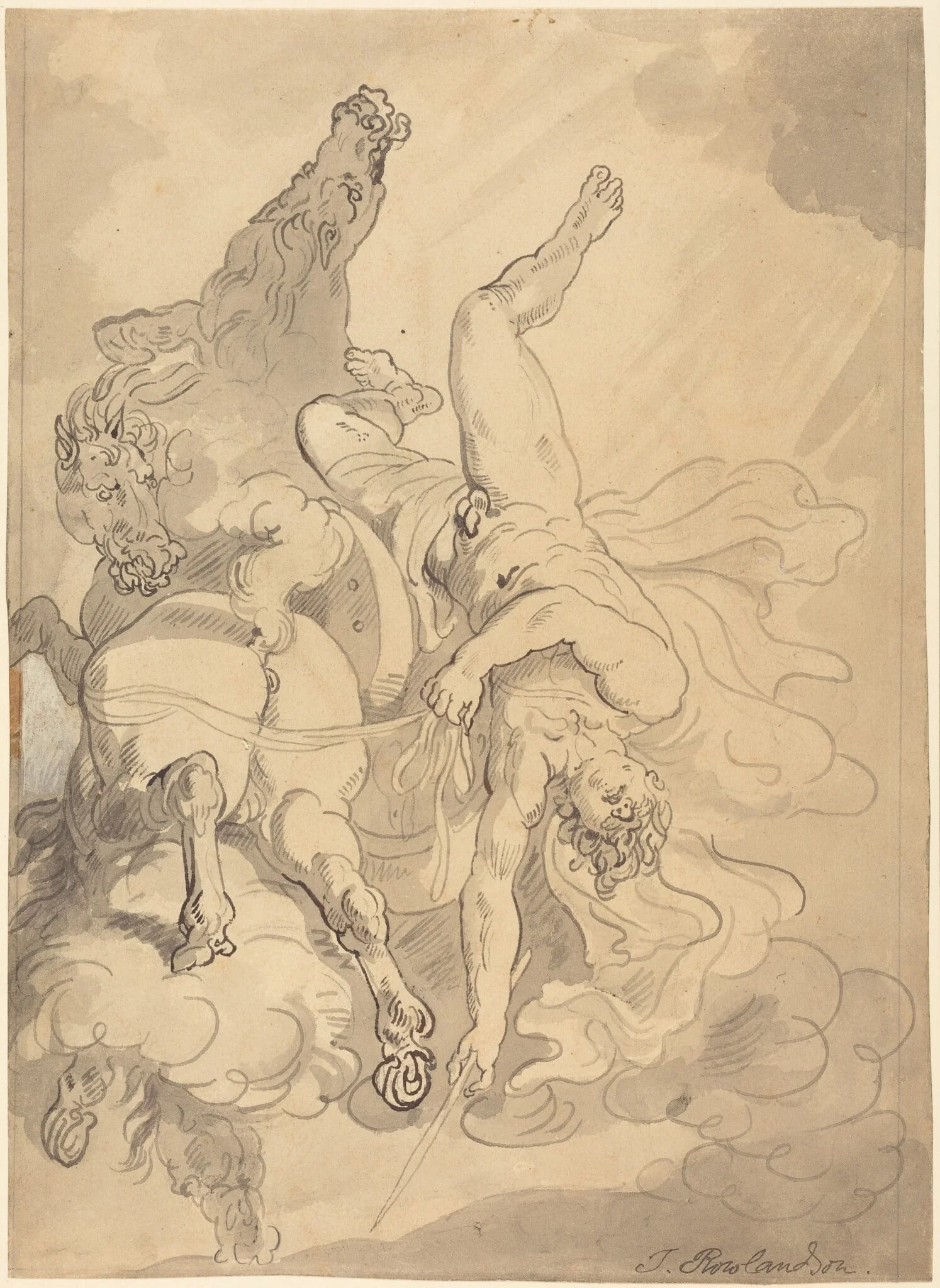 The Fall of Phaeton, detail