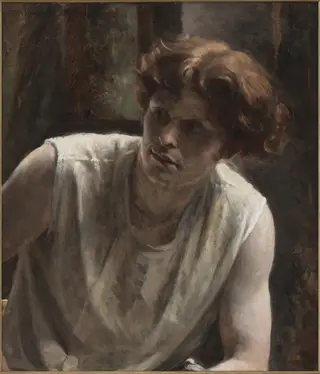 Modelstudie, by Bertha Wegmann, oil, 1891