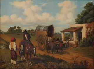 Un alto en la pulpería, by Prilidiano Pueyrredón, oil, 1860