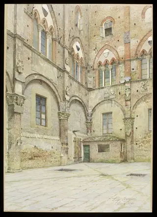 Untitled, by Luigi Bazzani, watercolor, 1896