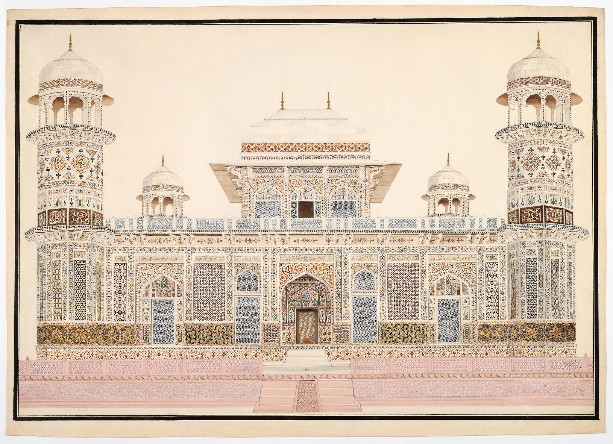 I'timad-ud-Daula's Tomb at Agra, detail