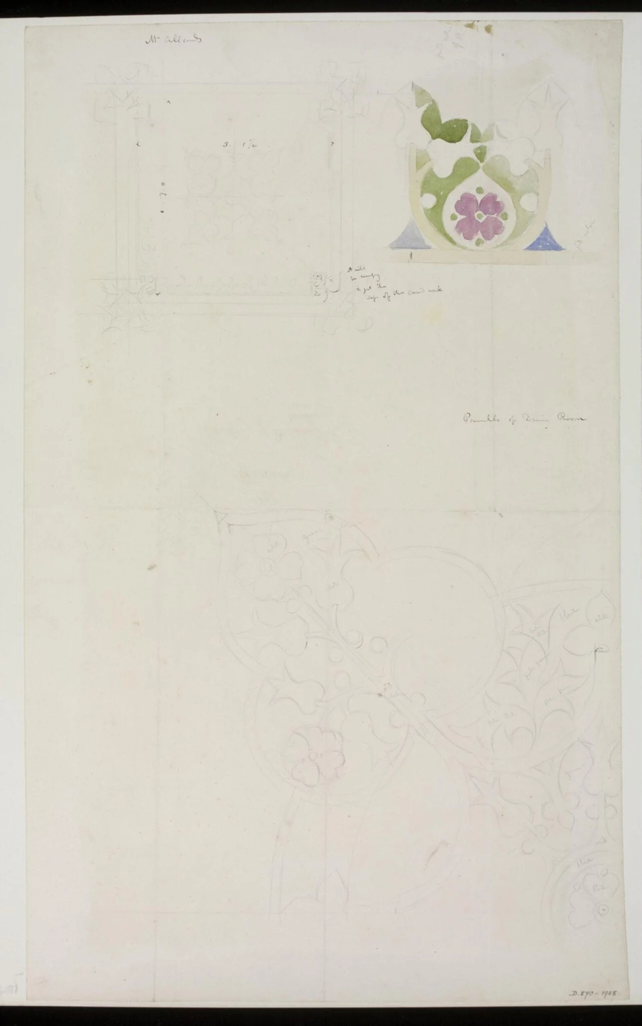 'Panells of Drawing room', detail