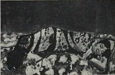 The Black Shawl, detail