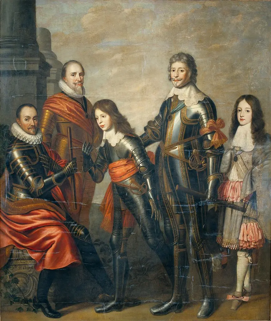 Four Generations of the Princes of Orange: William I, Maurice and Frederick Henry, William II and William III, by Pieter Nason, oil, 1660