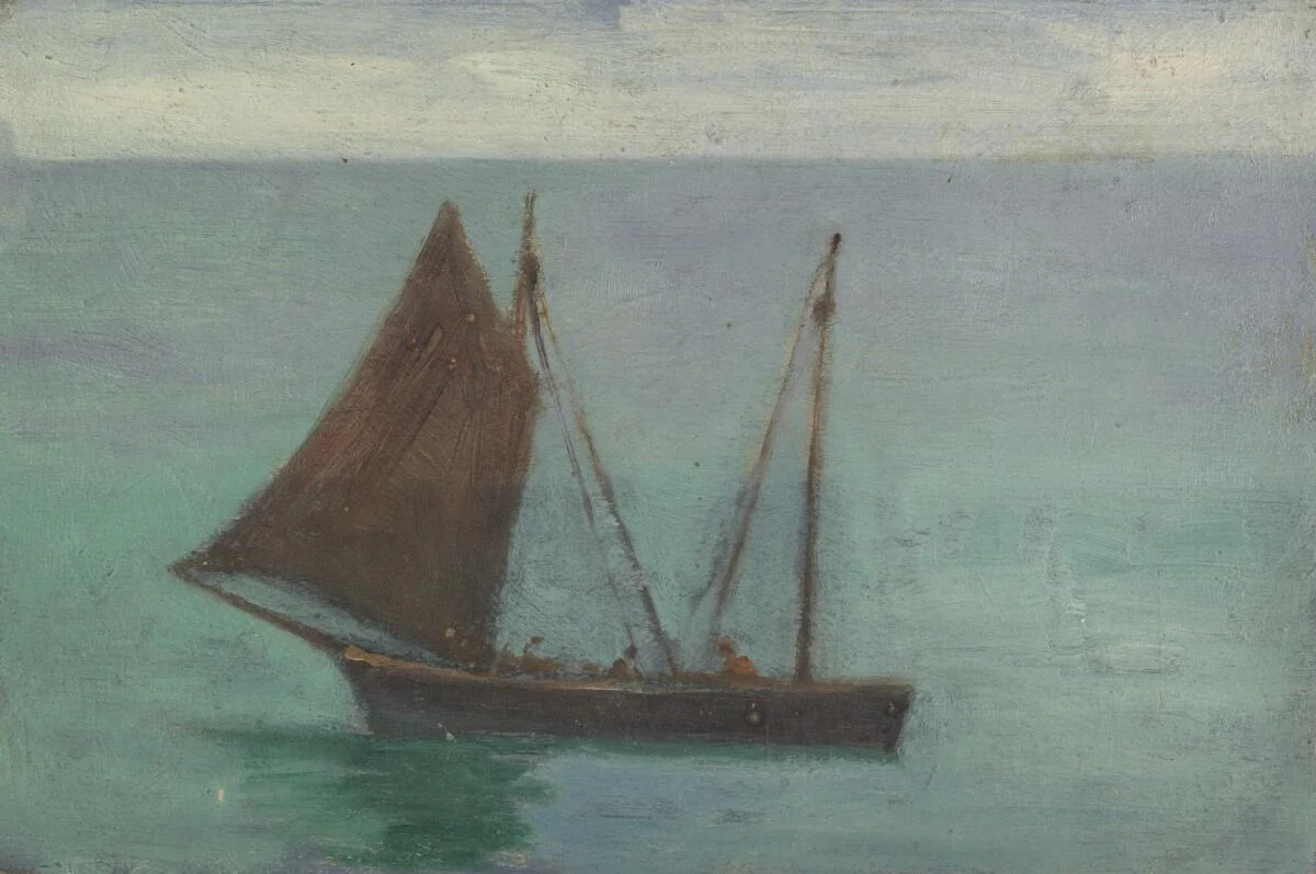 Boat on the sea, detail