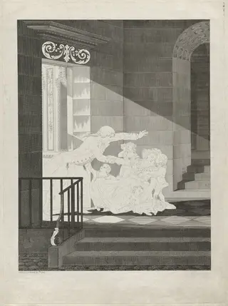 Révolution, Famille désespérée, by Pierre Nicolas Ransonnette, ink, 1800