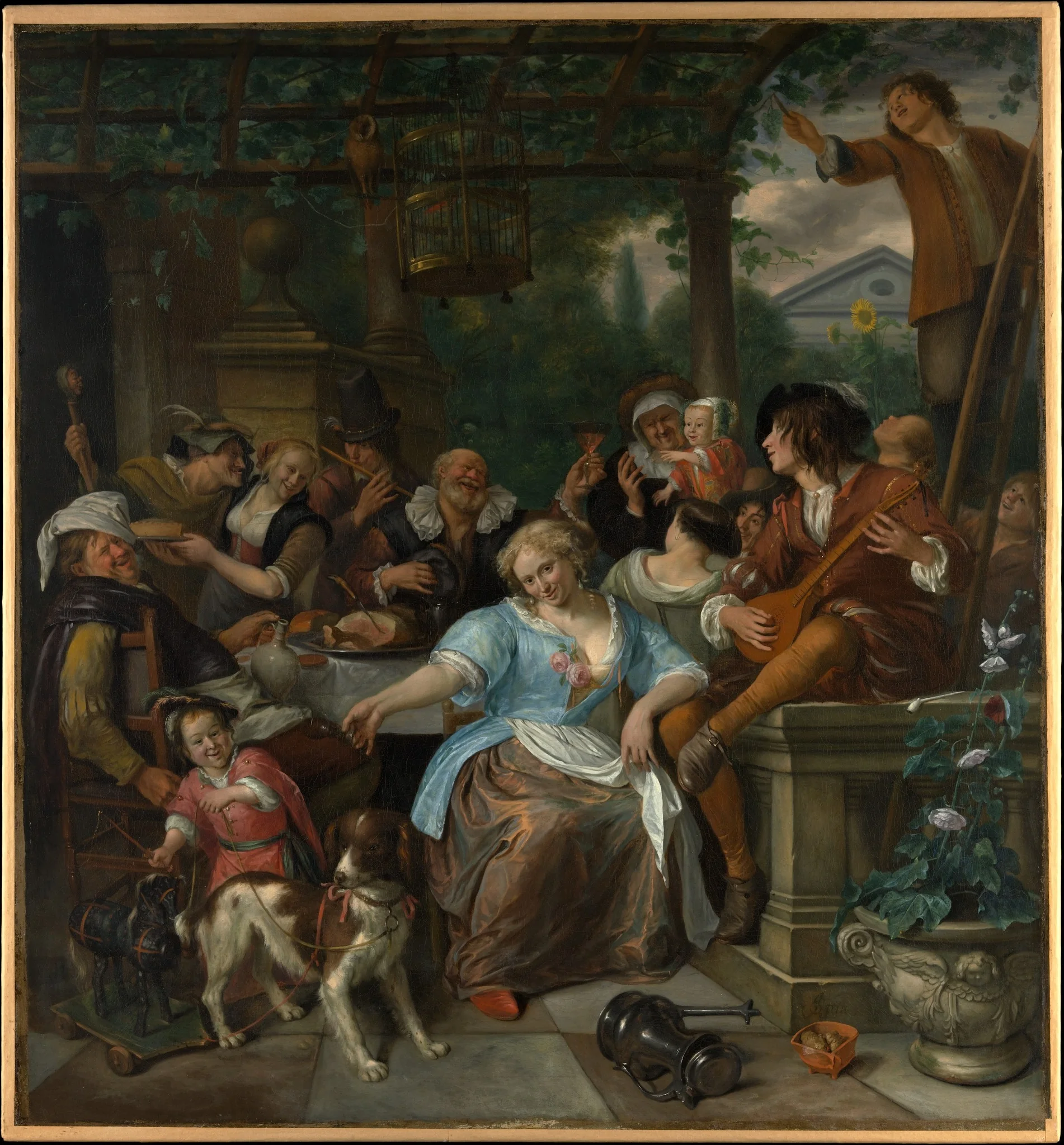 Merry Company on a Terrace, detail