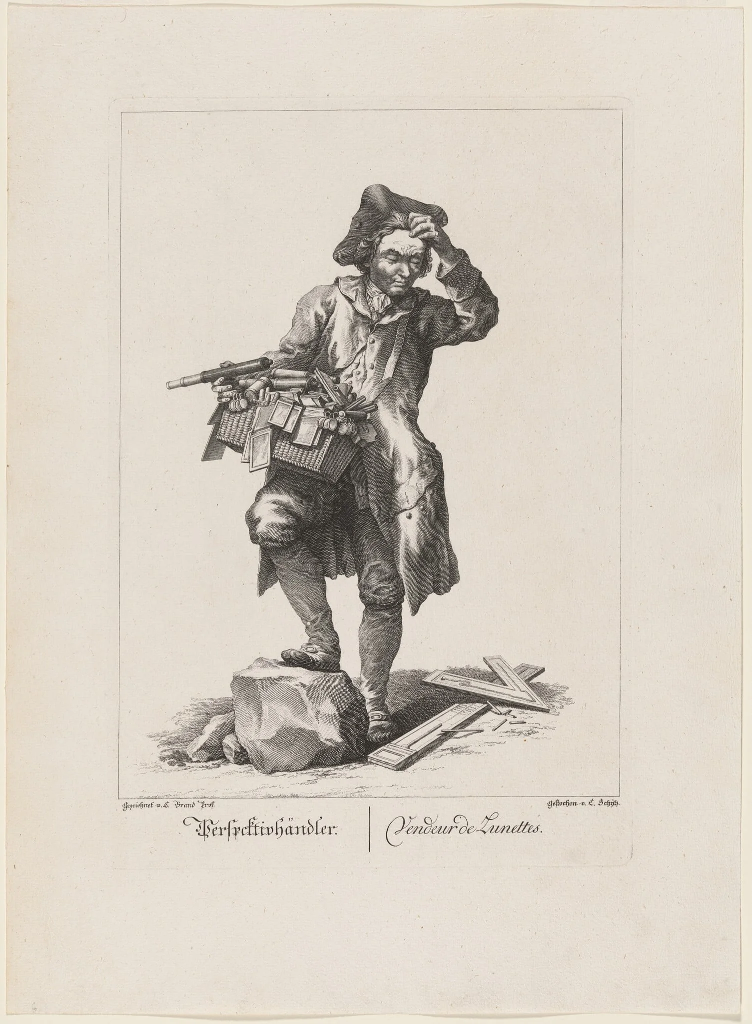 Perspektivhändler (Telescope Seller), detail