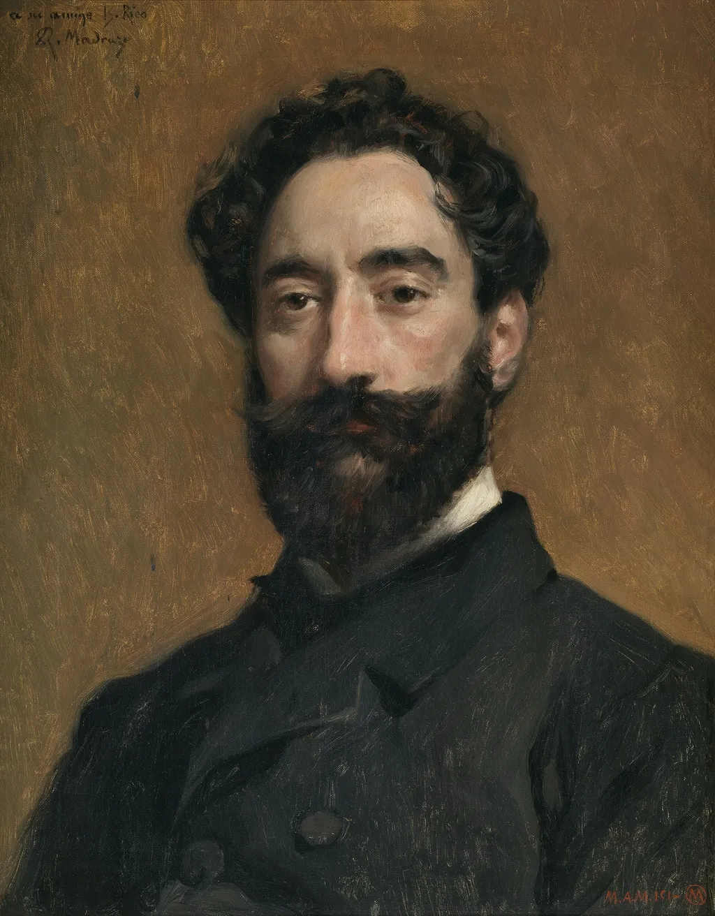 The Printmaker Bernardo Rico, by Raimundo de Madrazo y Garreta, oil, 1640