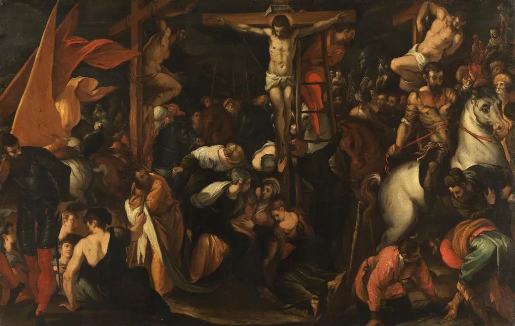 Crucifixion (copy), by Jacopo Tintoretto, unspecified, 1566
