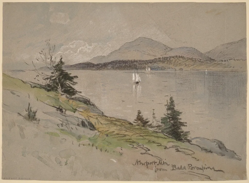 Newport Mountain from Bald Porcupine, by George Henry Smillie, chalk, 1880