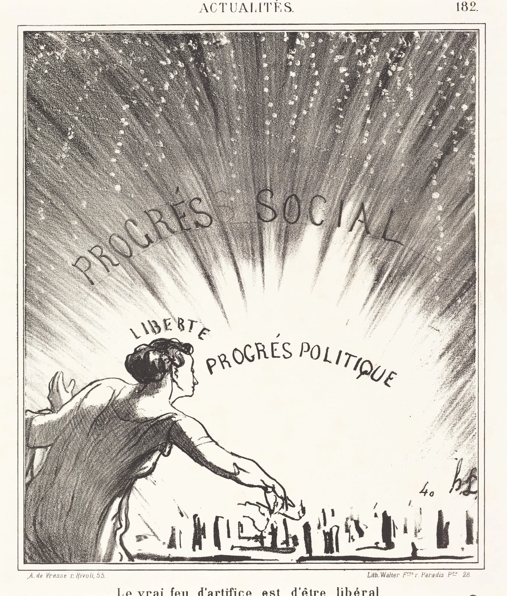 Le vrai feu d'artifice est d'être libéral, detail