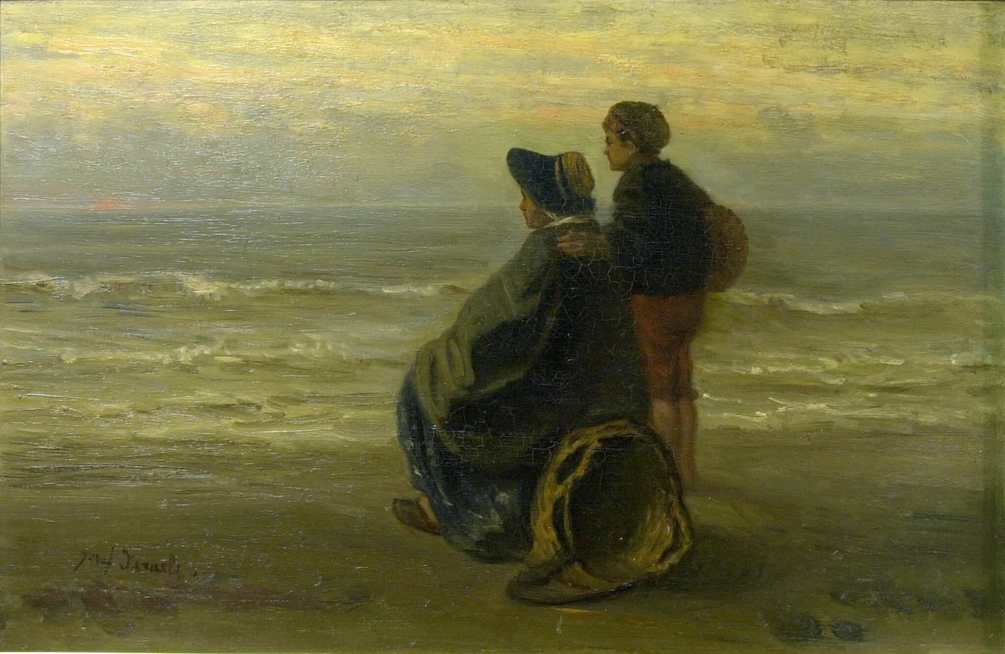 Mother and Child on a Seashore, detail