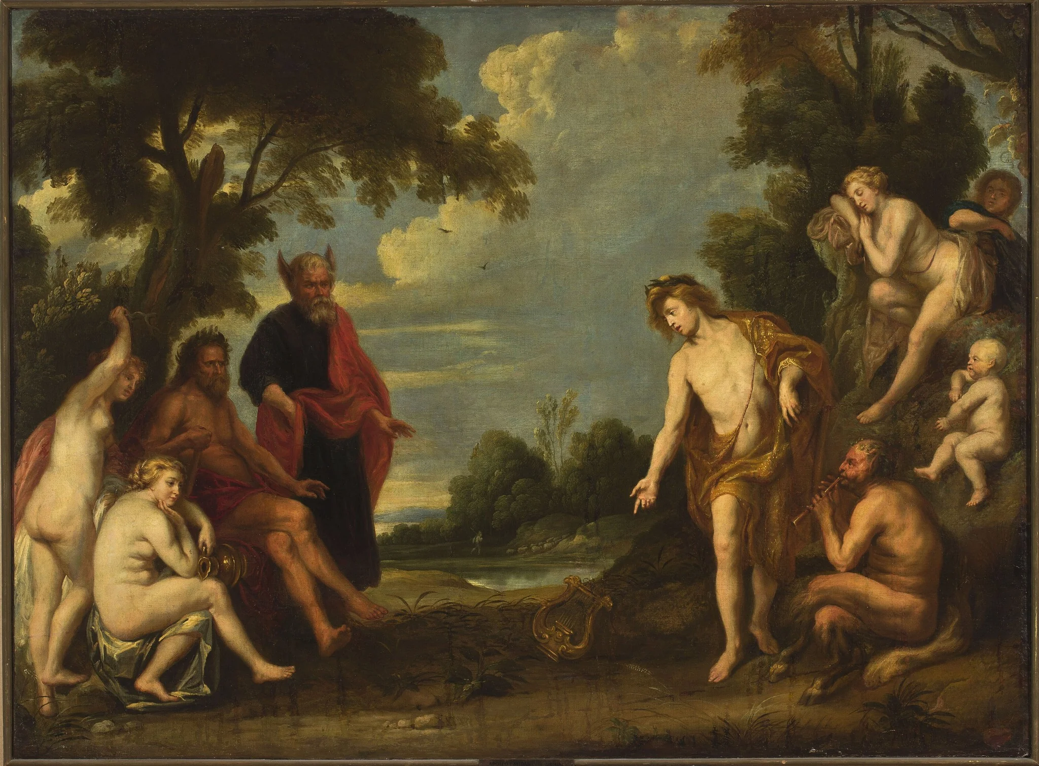 Judgement of Midas, detail