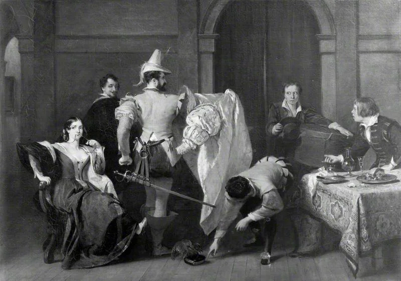 Scene from 'The Taming of the Shrew' by William Shakespeare, detail