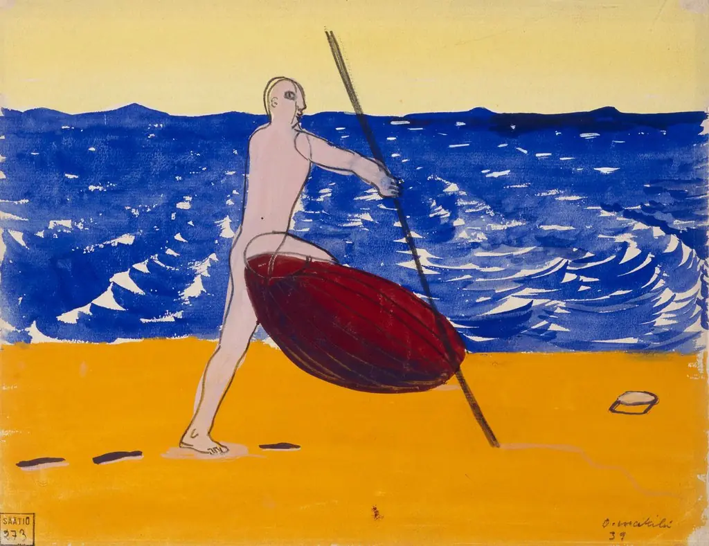 Launching the Boat, by Otto Mäkilä, unspecified, 1939