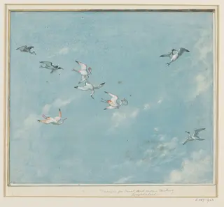 Painted ceiling at Weston Birt House, by Alfred Morgan, paint, 1888