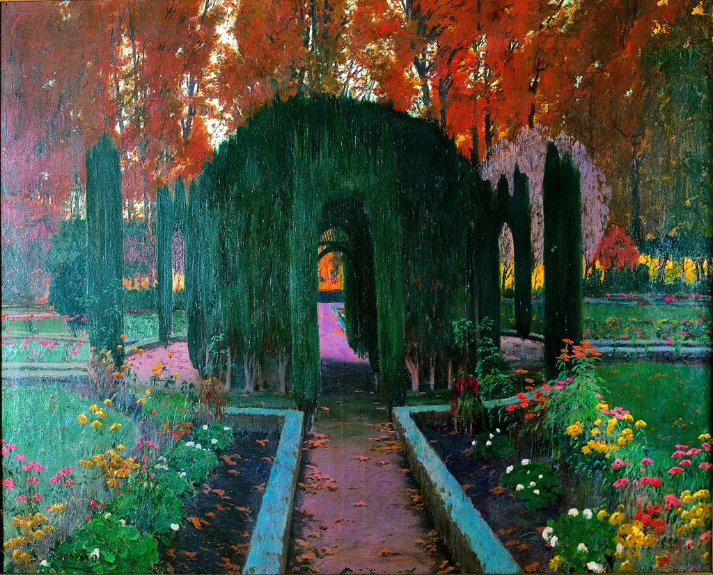Jardin de Aranjuez, by Santiago Rusiñol i Prats, oil, 1906
