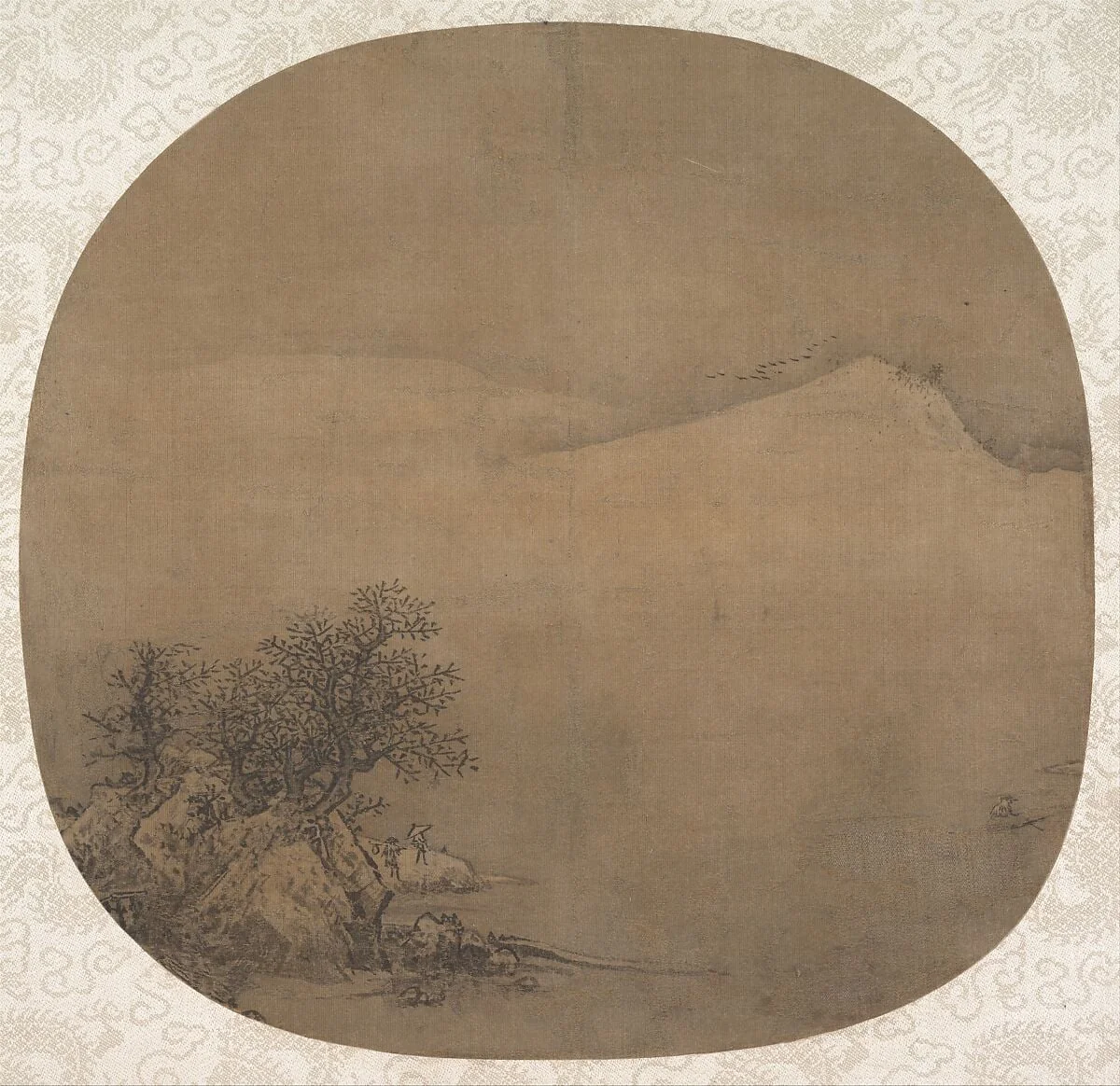南宋 佚名 雪景待渡圖 團扇|Waiting for the Ferry, detail