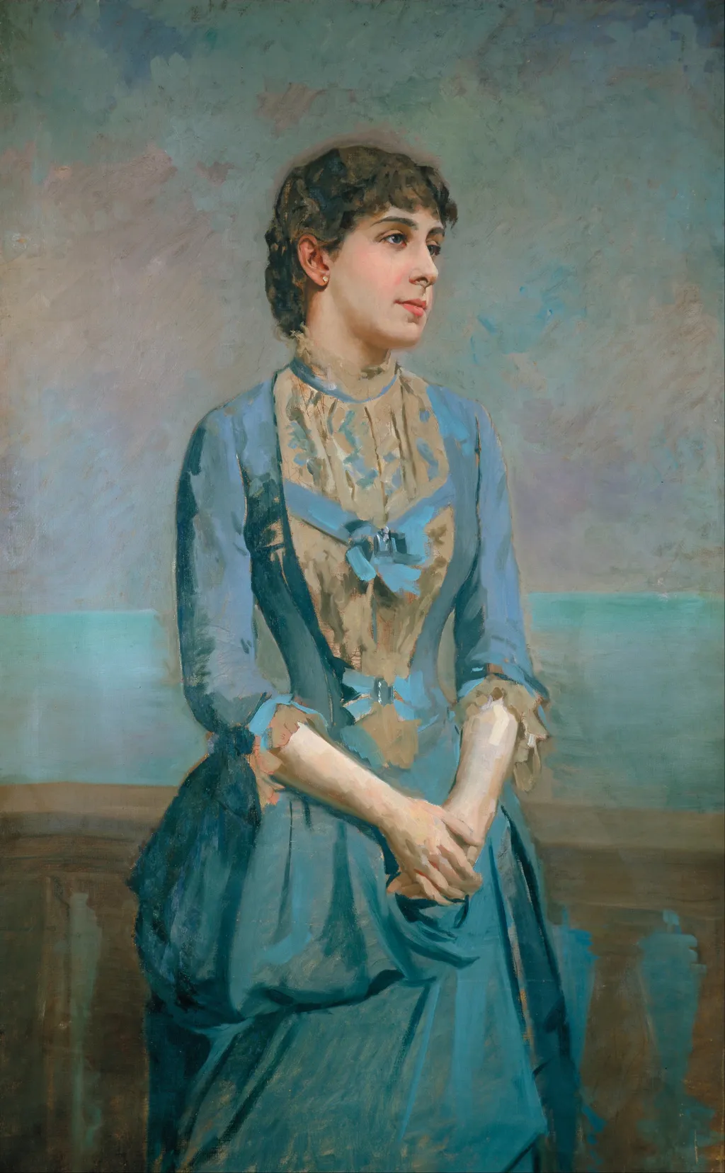 Portrait of Lluïsa Dulce i Tresserra, Marquise of Castellflorite, by Antoni Caba, oil, 1890