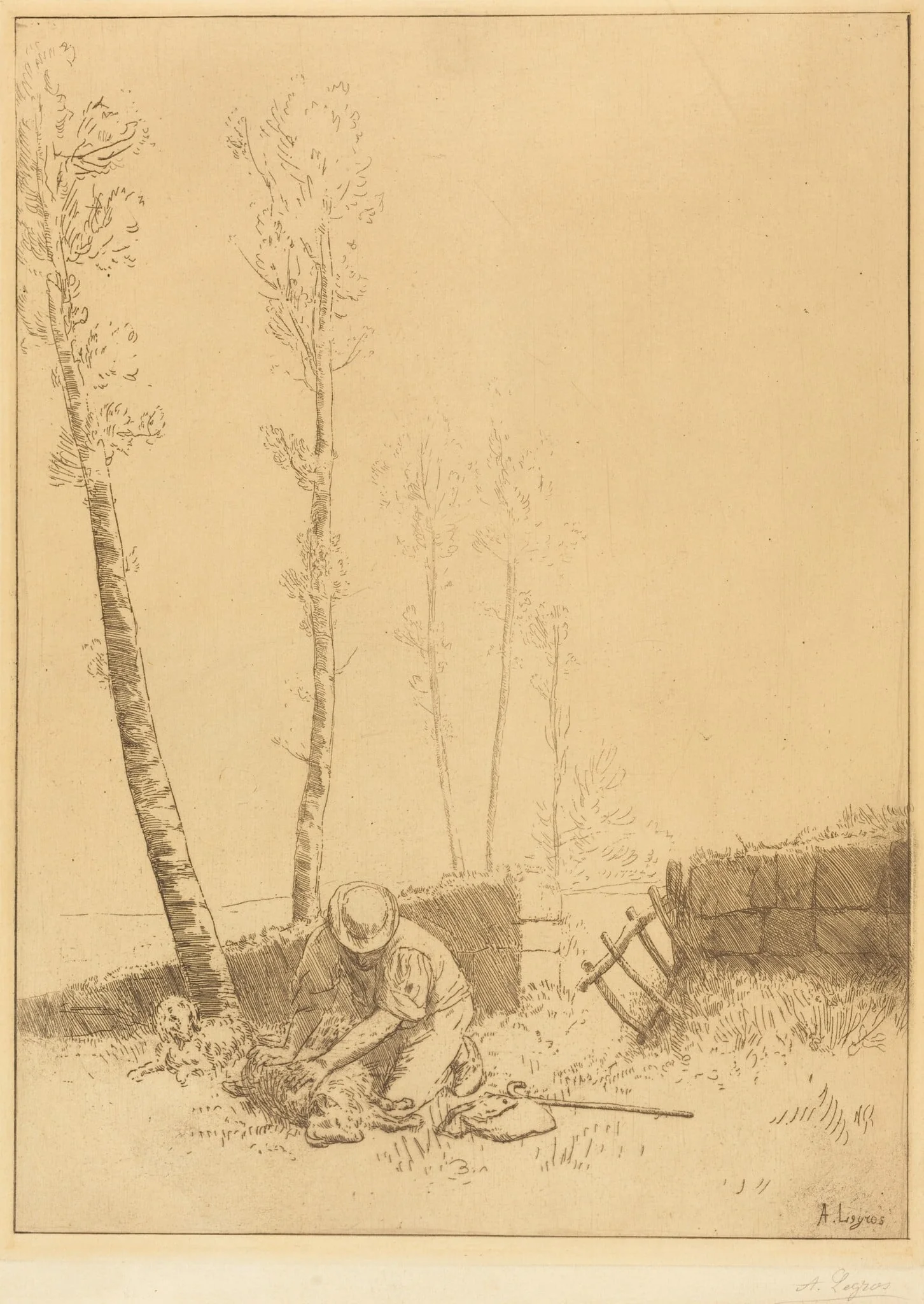 Finding the Sheep (Le mouton retrouve), detail