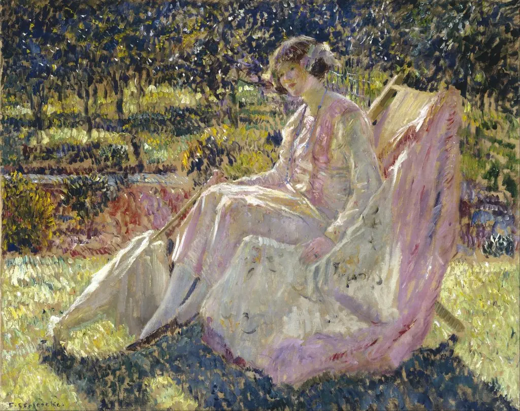 Sunbath, by Frederick Carl Frieseke, oil, 1916