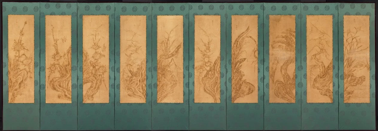 Birds and Flowers, detail