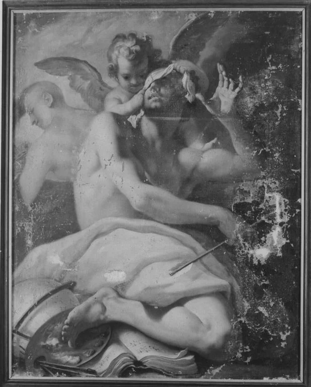 Allegorie: Die versäumte Gelegenheit, detail