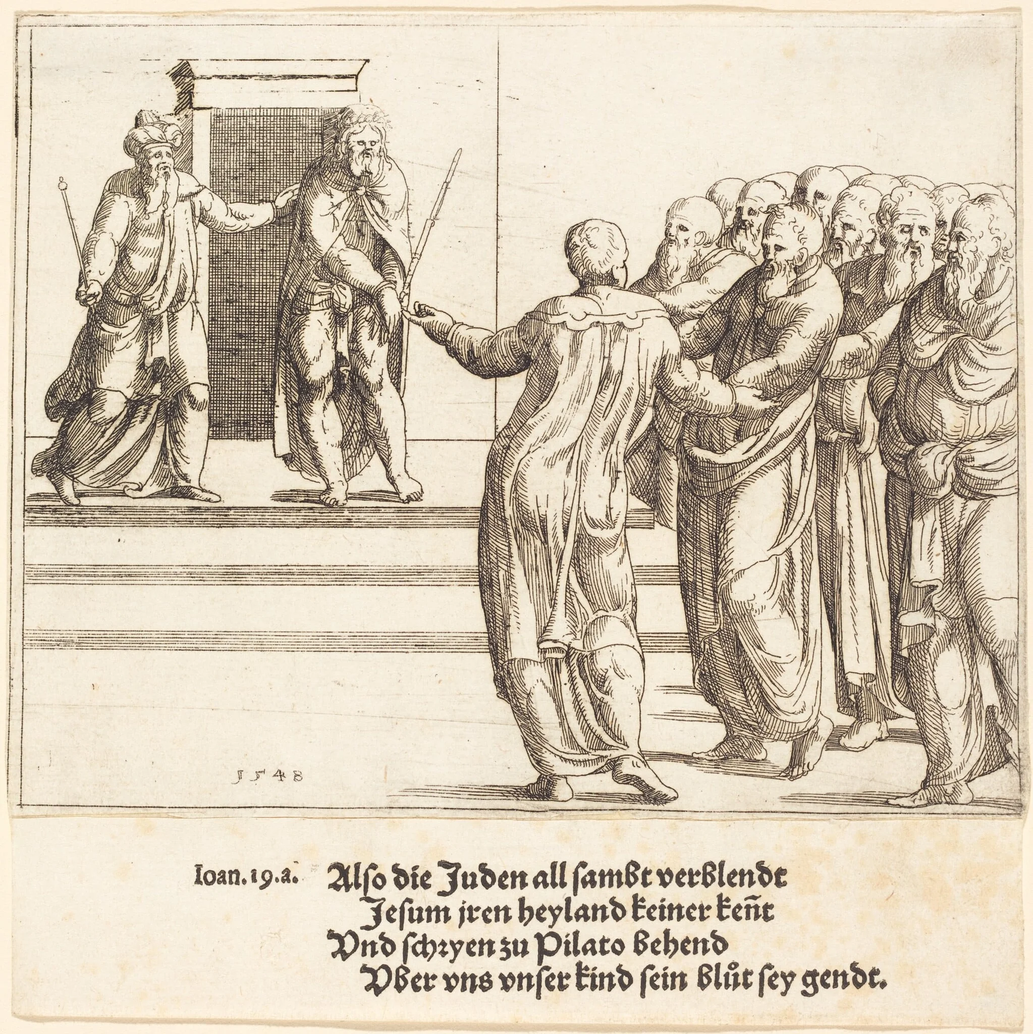 Ecce Homo, and the Jews Deny Christ, detail