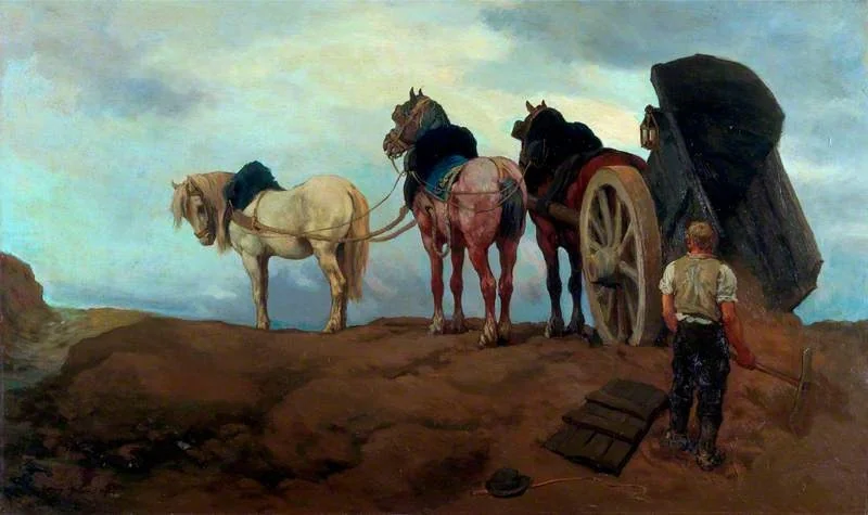 A Team of Percheron Horses, detail