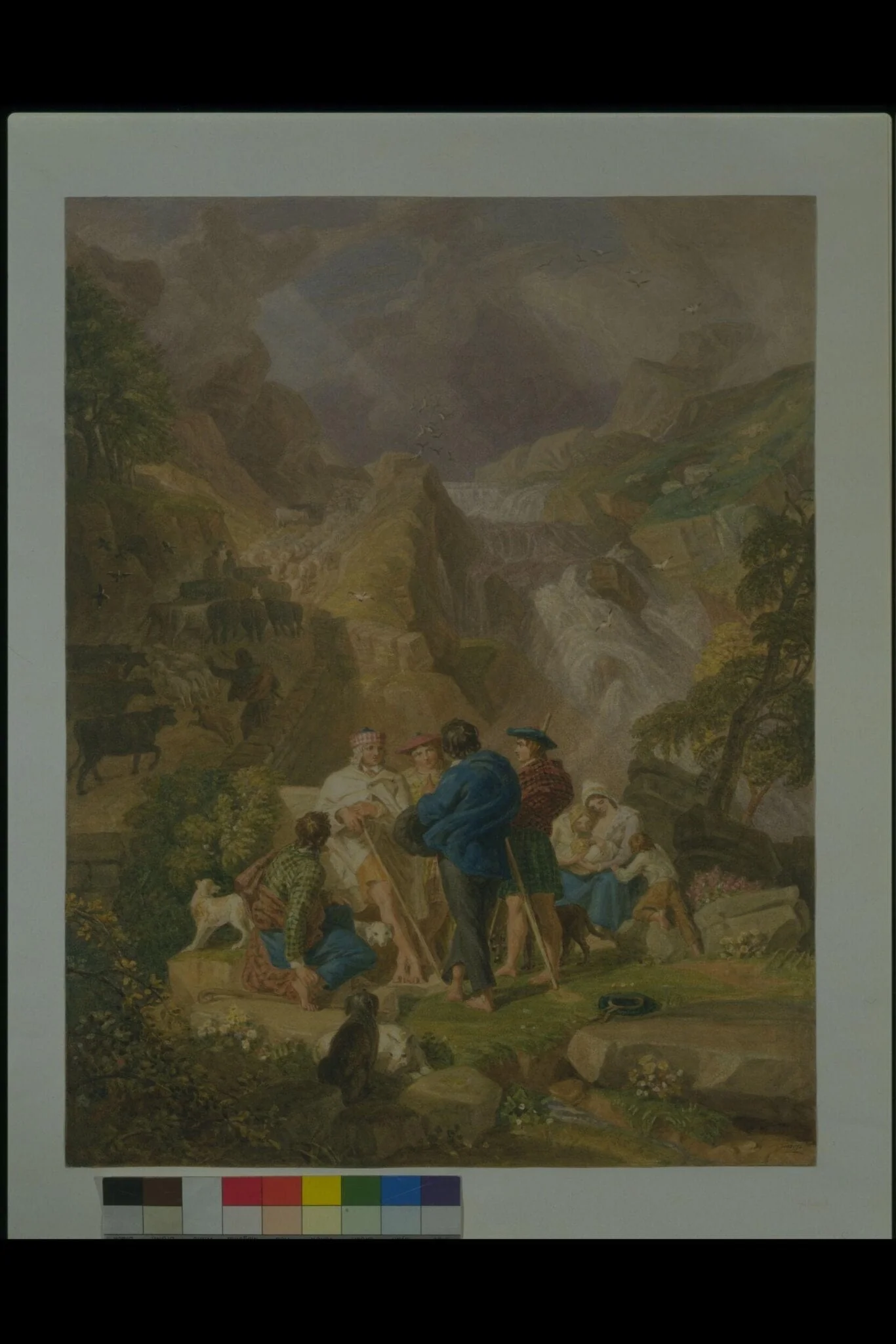 Highland drovers, near Inverary, detail