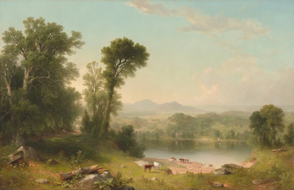 Pastoral Landscape, by Asher Brown Durand, oil, 1861